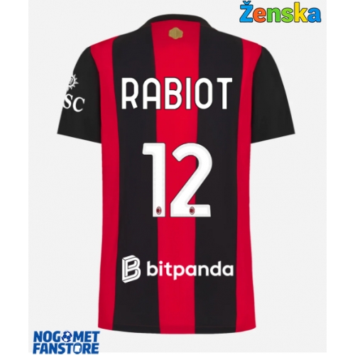 AC Milan Adrien Rabiot #12 Domaci Dres za Ženska 2026-27 Kratak Rukav